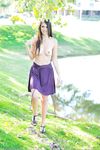 Tiffany in the park going topless