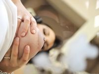 Julie milks her big natural boobs