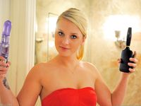 Whitney plays with her brush