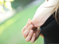 Orianna plays in a public park