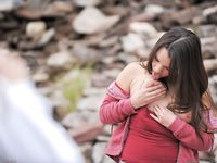 Jessy flashes her big tast tits