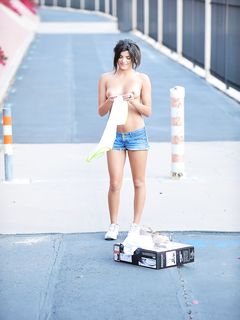 Trisha gets out her rollerblades