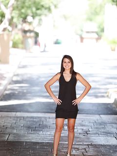 Bree shows off her round ass and shaved pussy