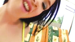 Busty teen Afrodithe takes a big load in her pussy